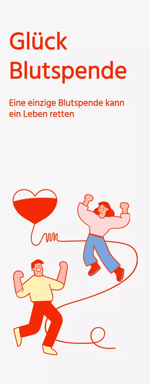 Blutspende Illustration Konzept in rot und grau