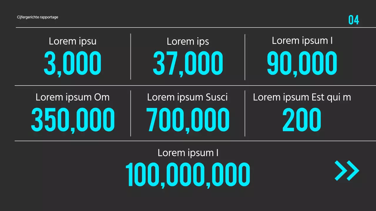 Zwart, minimalistisch gegevensvisualisatierapport
