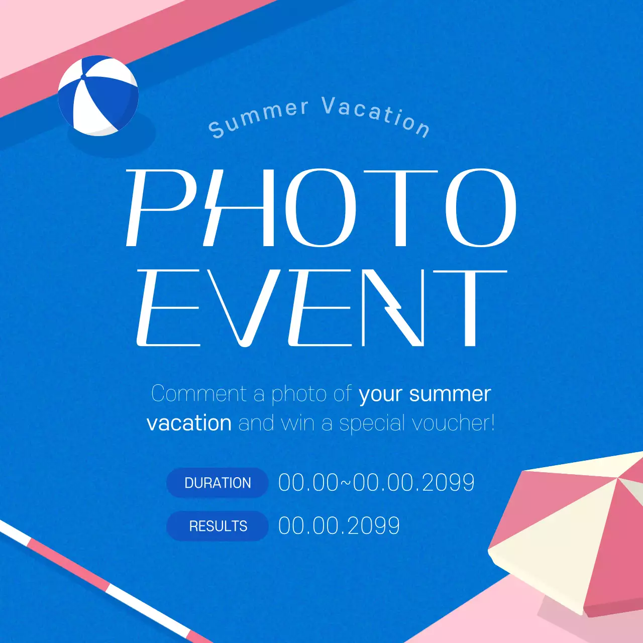 Promote summer events with blue and pink trends