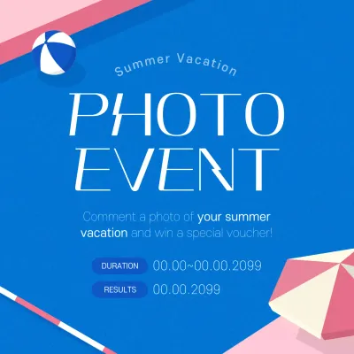 Promote summer events with blue and pink trends