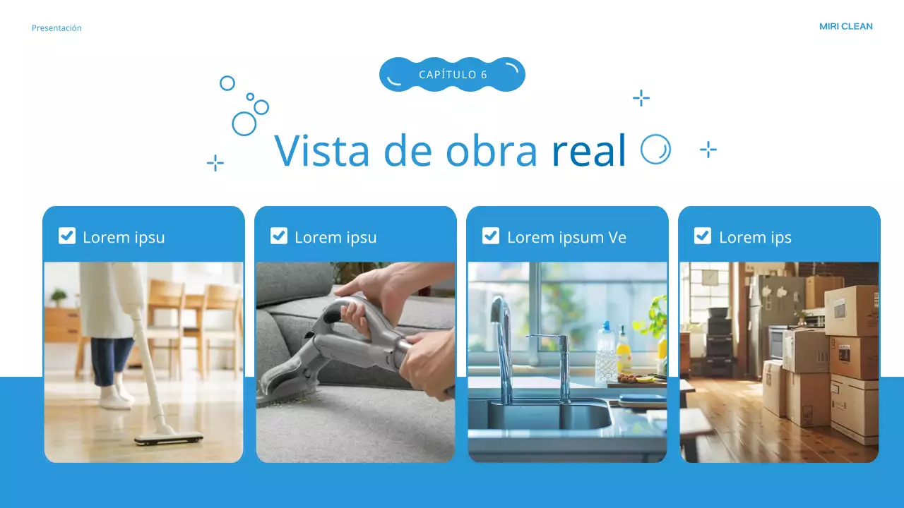 Presentación de la agencia de limpieza Blue's lovely