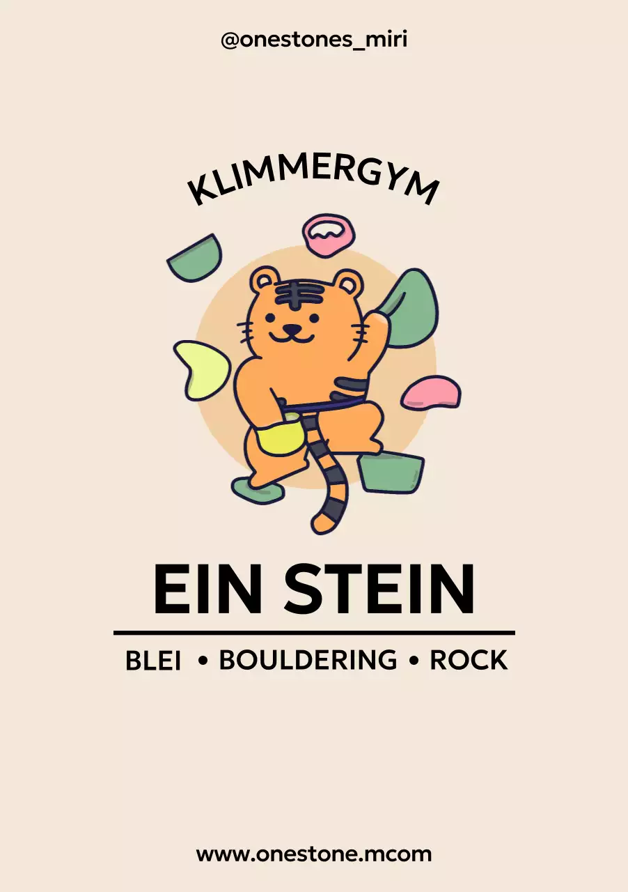 Niedliches Tiger-Klettermotiv