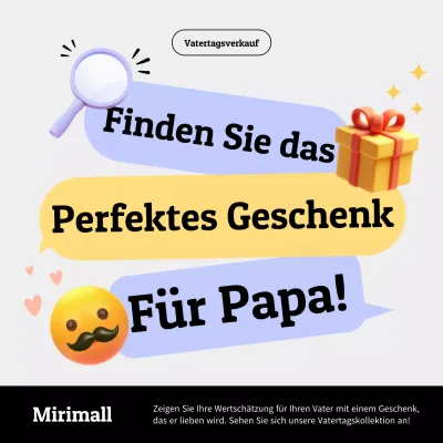 Ein einfacher Vatertagsverkauf in Lila und Gelb