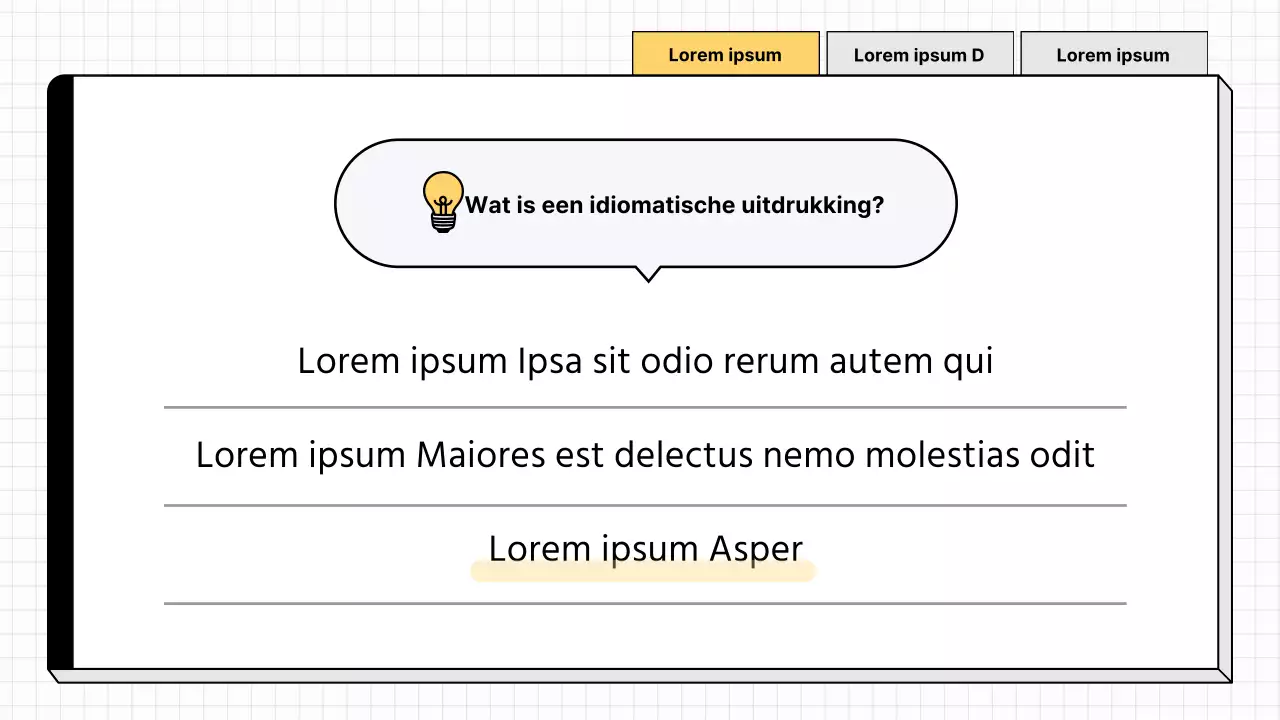 Eenvoudig geel en wit lesmateriaal