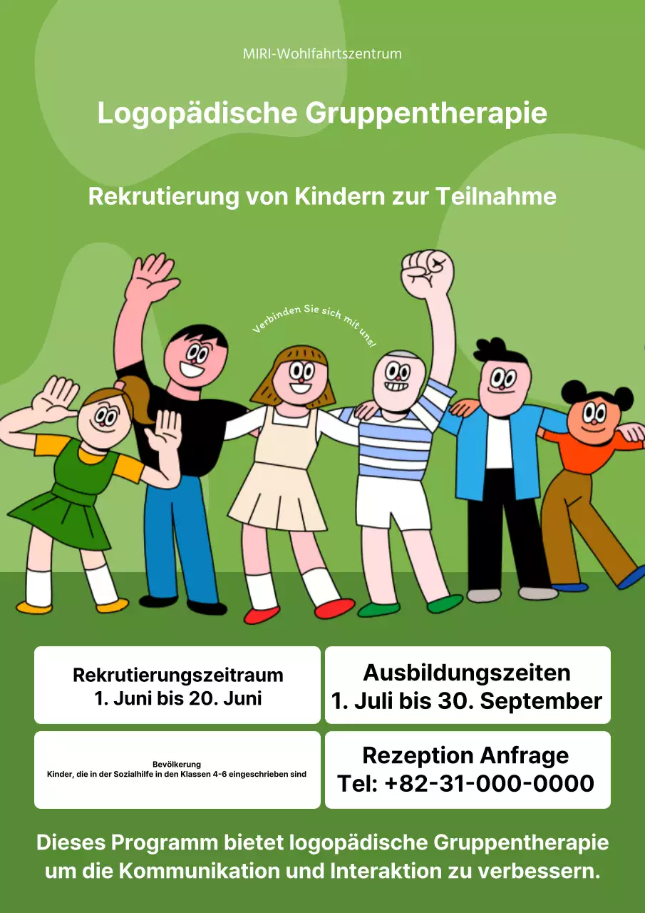 Bewerben Sie die Gruppentherapie in grün und khaki mit einer niedlichen Gruppe in grün und khaki