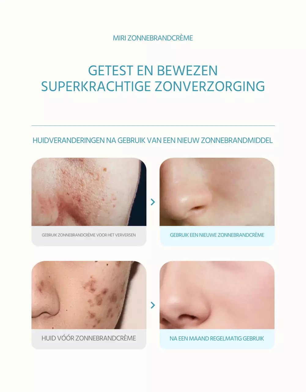 Een eenvoudige zonnebrandcrème in lichtblauw en oranje uitgelegd