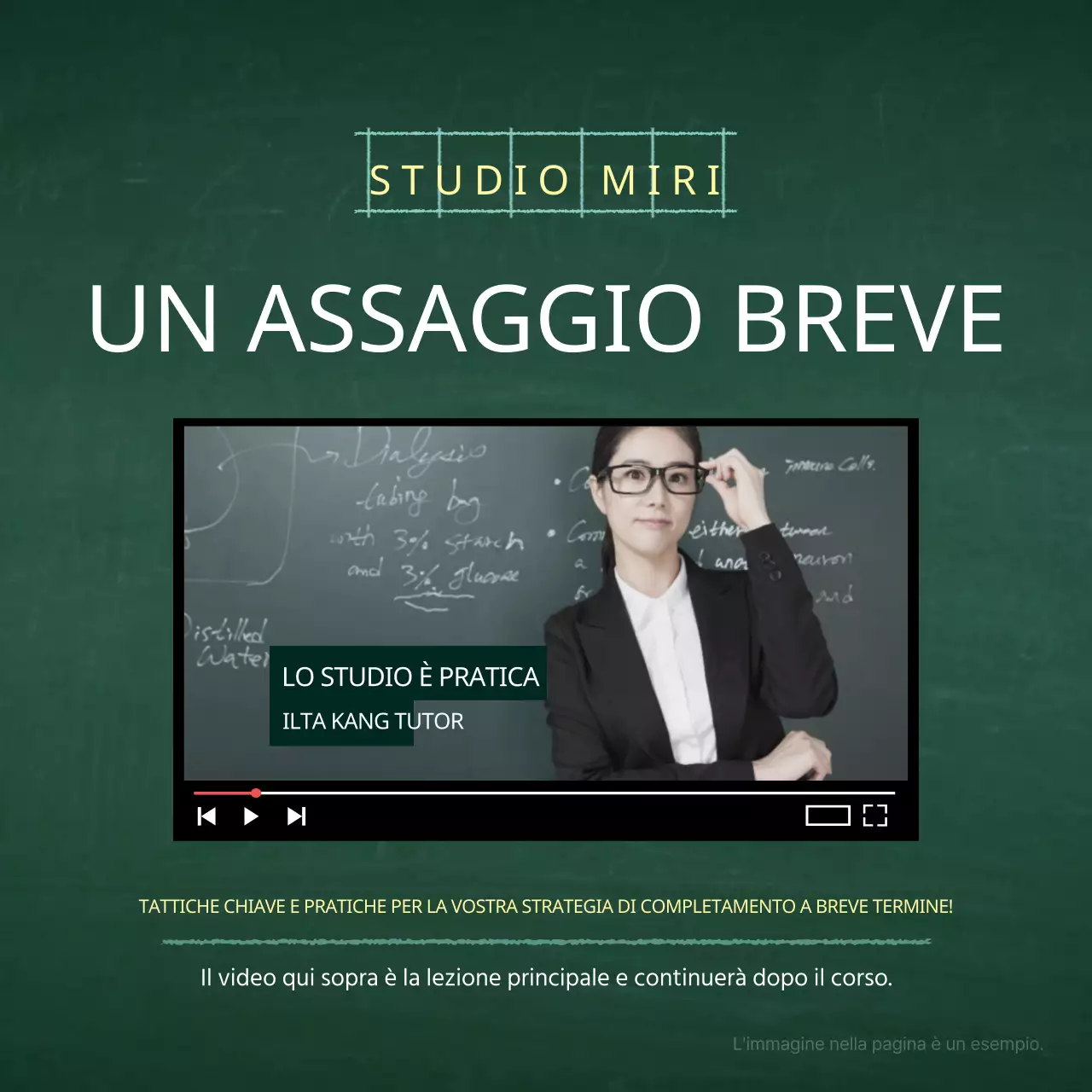 Un semplice prospetto scolastico verde e bianco
