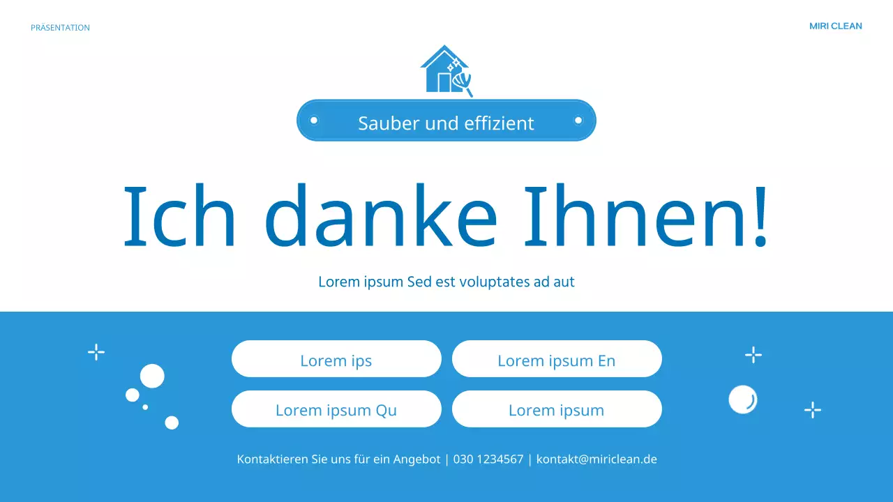 Blue's lovely Reinigungsagentur Einführung