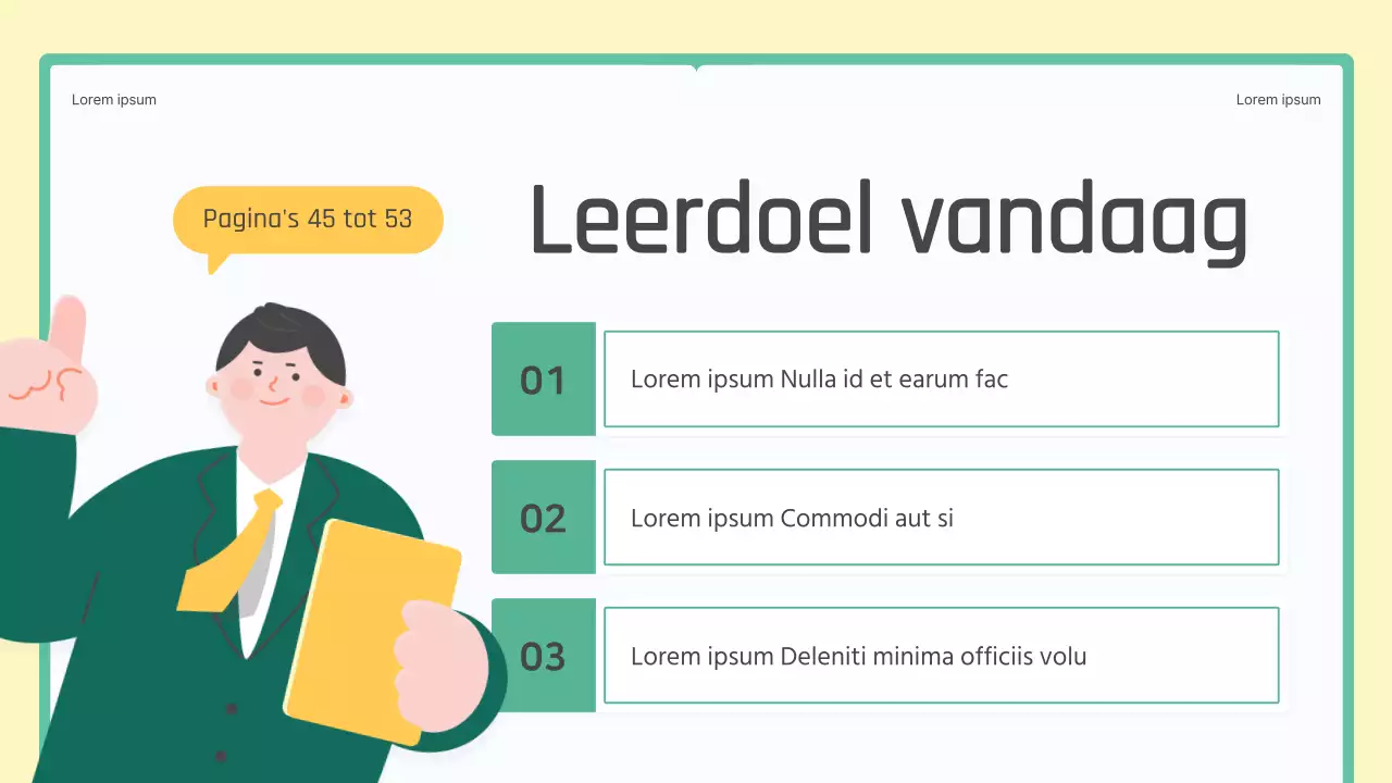 Een groen en geel boek conceptles voor Koreaanse idiomatische uitdrukkingen op de middelbare school