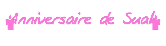 Dessin d'anniversaire avec écriture manuscrite et icônes de bougies