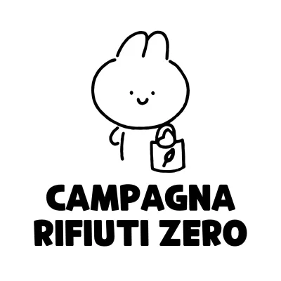Una simpatica campagna a spreco zero con l'illustrazione di un coniglietto che trasporta una borsa ecologica