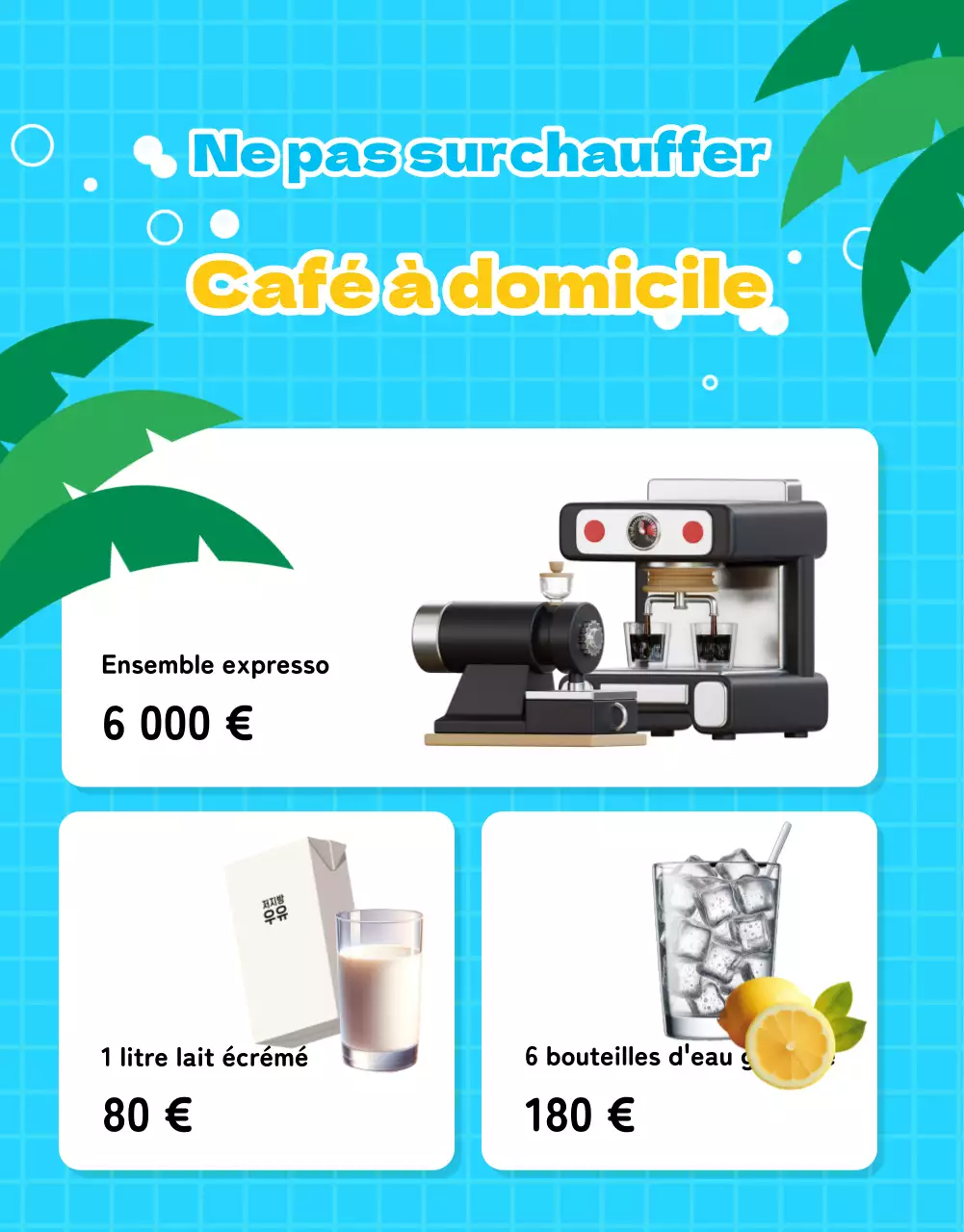 Faire une jolie promotion d'été en bleu clair
