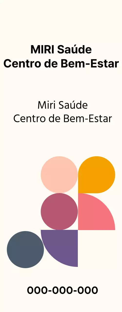 Centro de saúde e bem-estar simples com formas coloridas