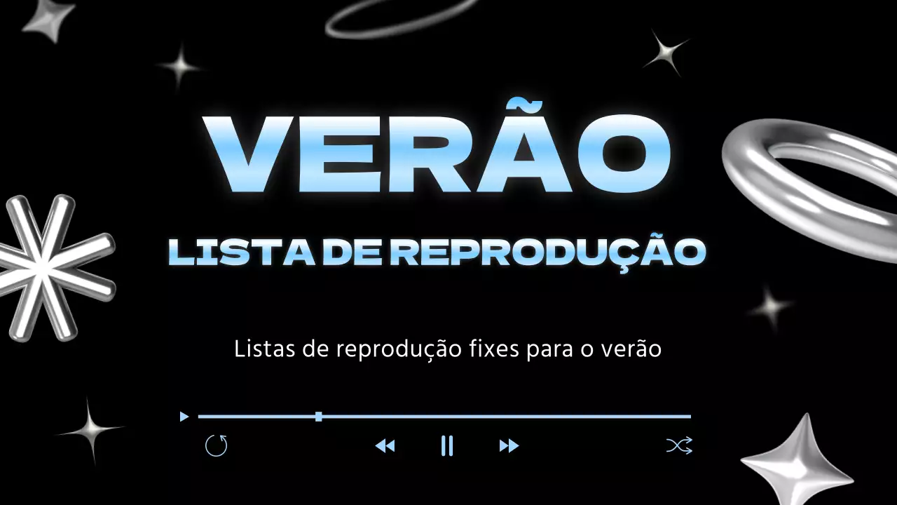 Um estilo simples de verão em azul claro e preto Título principal