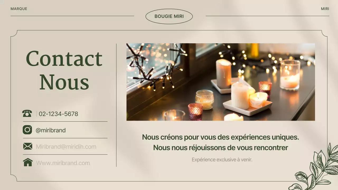 Guide des ateliers de bougies vintage en brun et vert