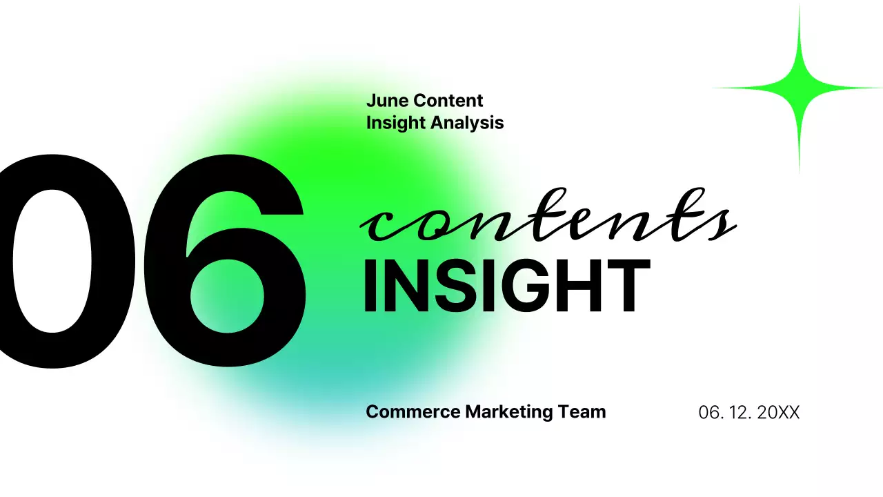 Green Modern Content Analysis Report Presentation