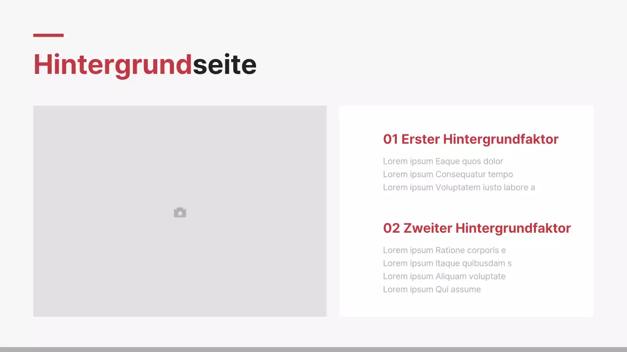 Minimalistischer Unternehmensbericht in Rot und Weiß