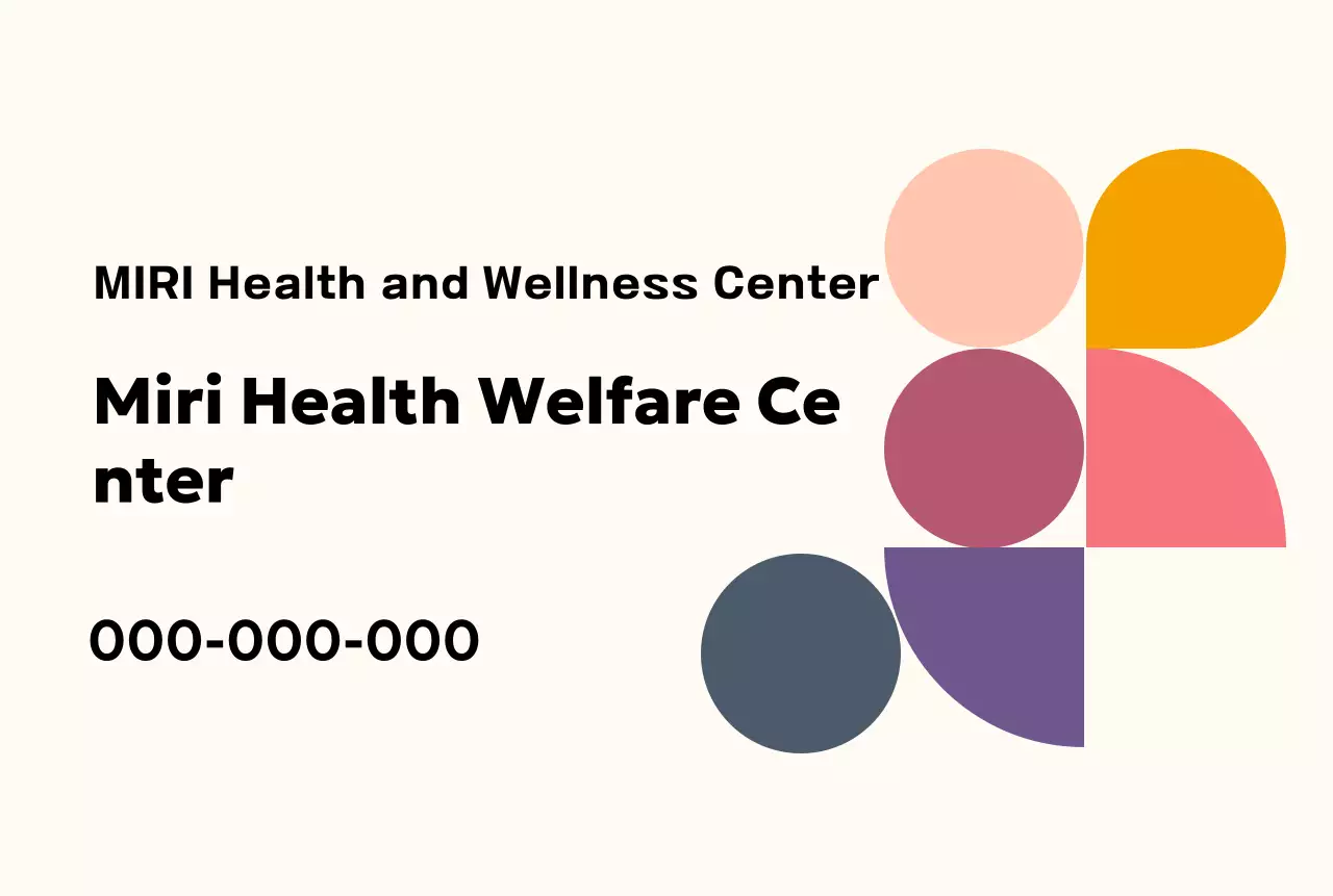 A simple health and wellness center with colorful shapes