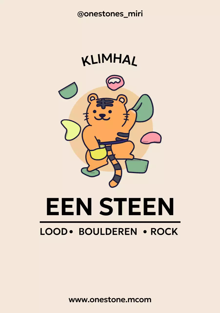 Schattig tijger klimontwerp