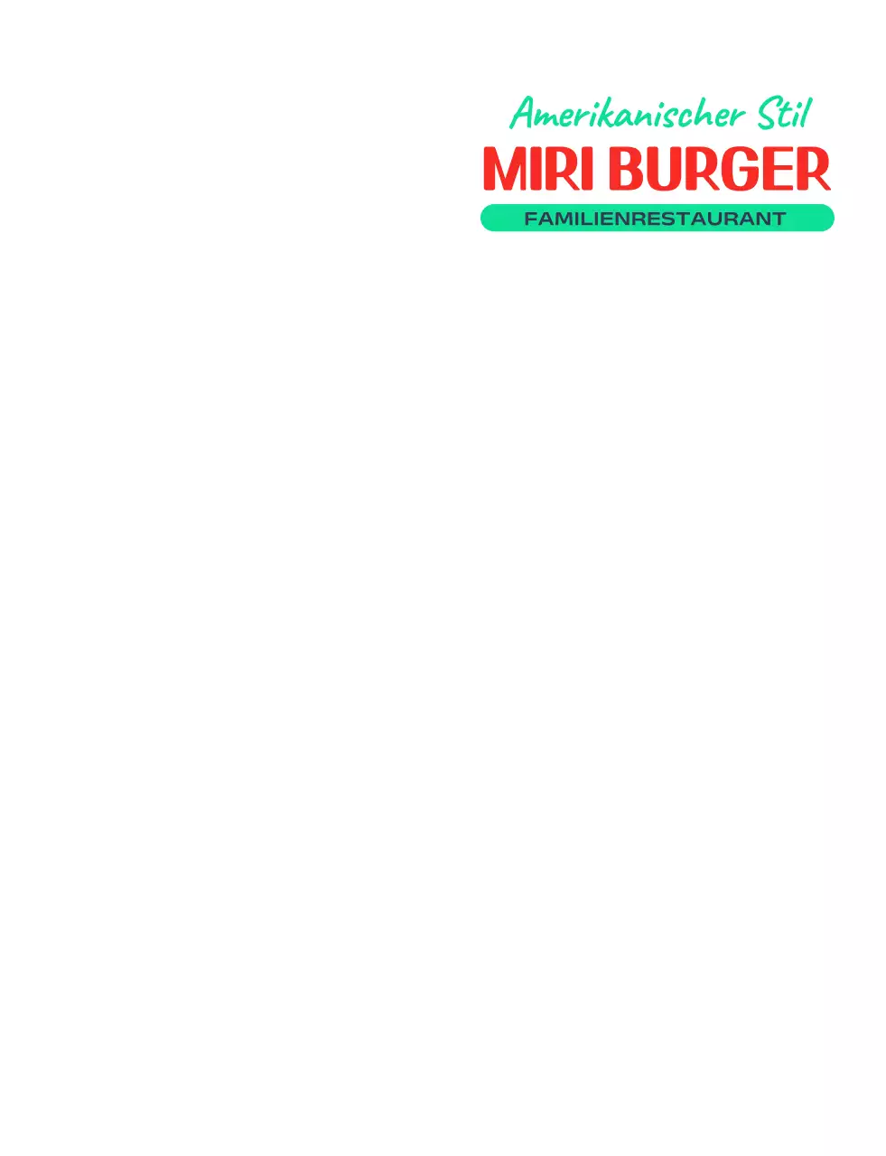 Logo mit einem Hamburger im amerikanischen Stil