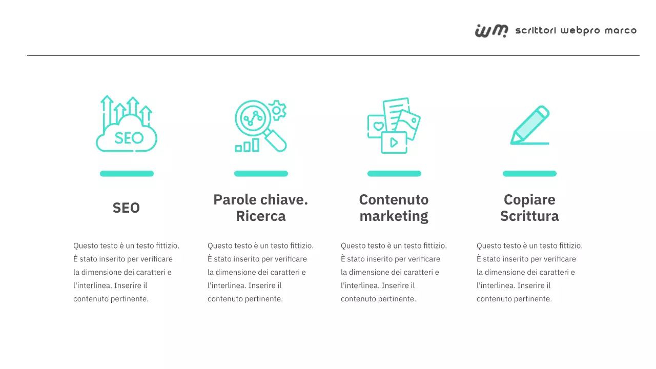 Un semplice portfolio per scrittori freelance in bianco