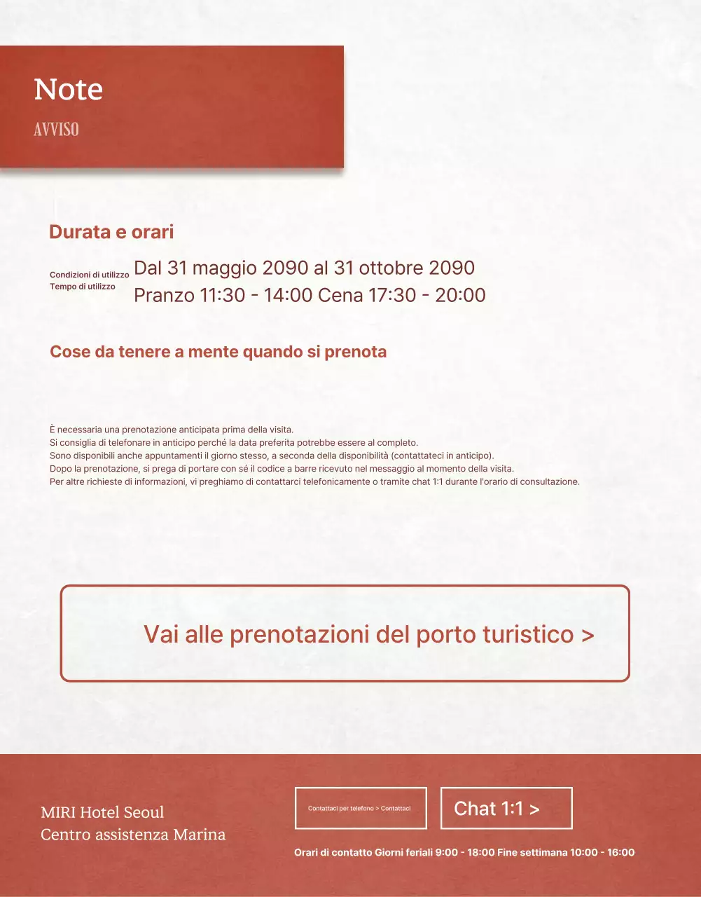 Buffet d'albergo classico in rosso e avorio post.