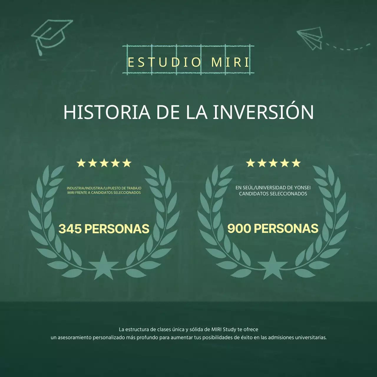 Un sencillo folleto escolar verde y blanco