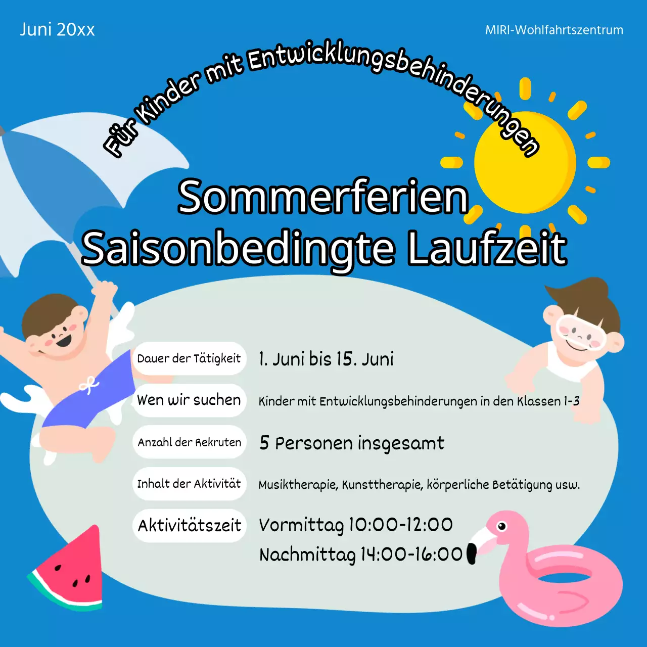 Über die hellblauen und blauen Sommerferien - Informationen zur Saisonzeit