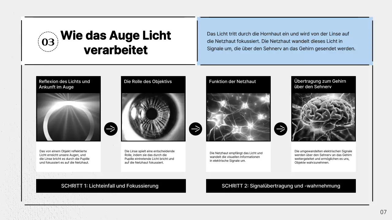 Förderung der modernen Wissenschaft in Hellblau und Grau