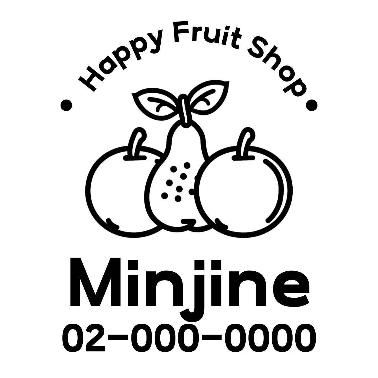 Design with fruit icons and bold typefaces