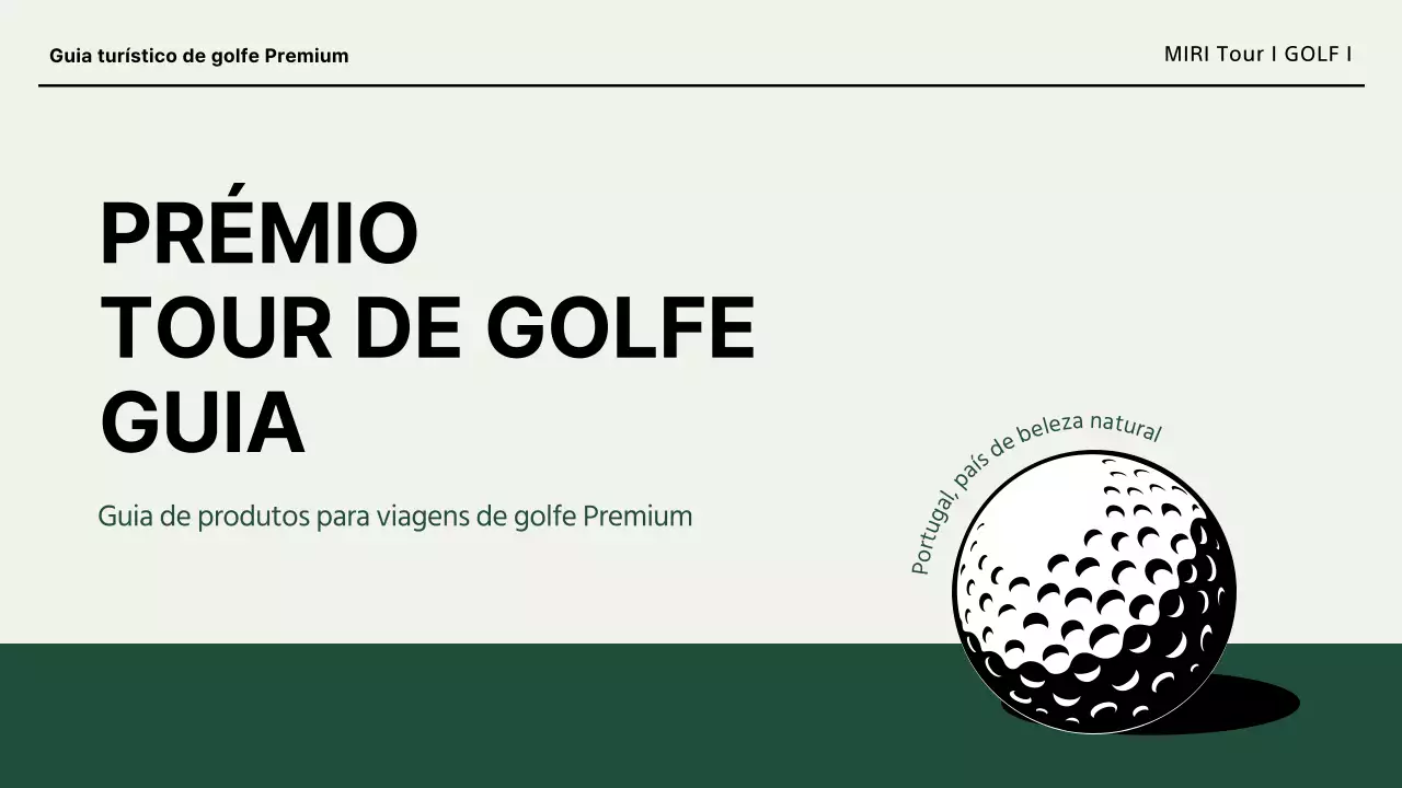 Um guia de viagem de golfe moderno em caqui e marfim