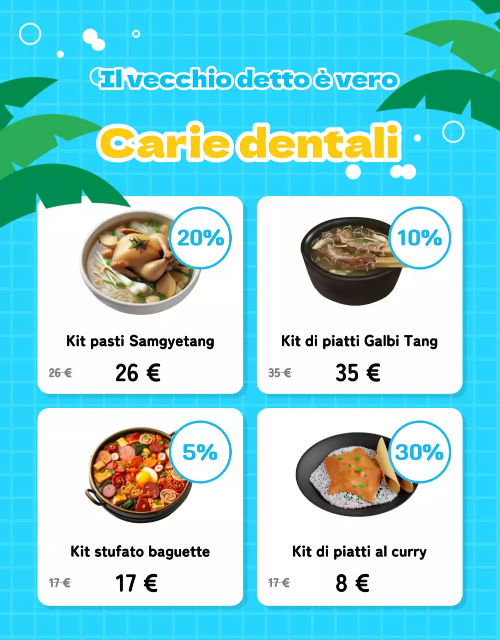 Promuovere una bella promozione estiva in azzurro