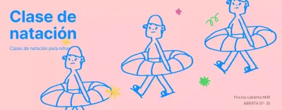 Promover centros infantiles de natación y educación física azules y rosas