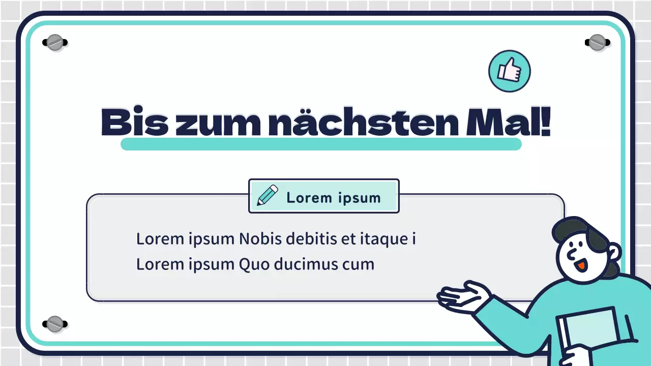 Unterrichtspläne für die Mittelstufe mit rosa und mintfarbenen Zeichen