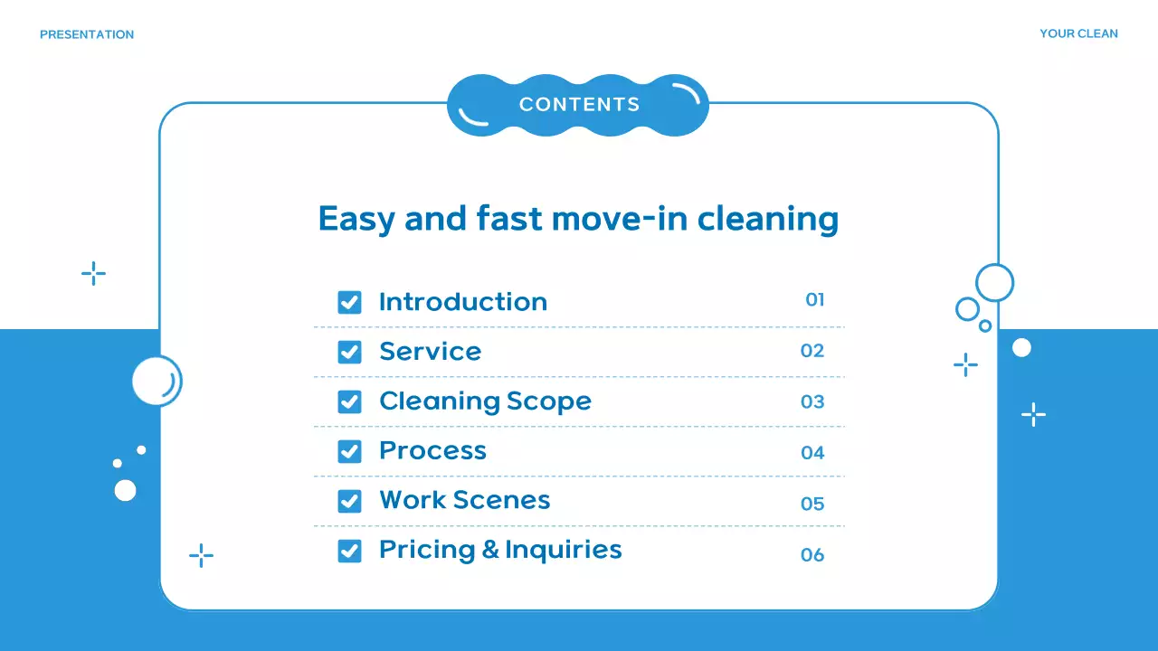 Blue Modern Cleaning Presentation