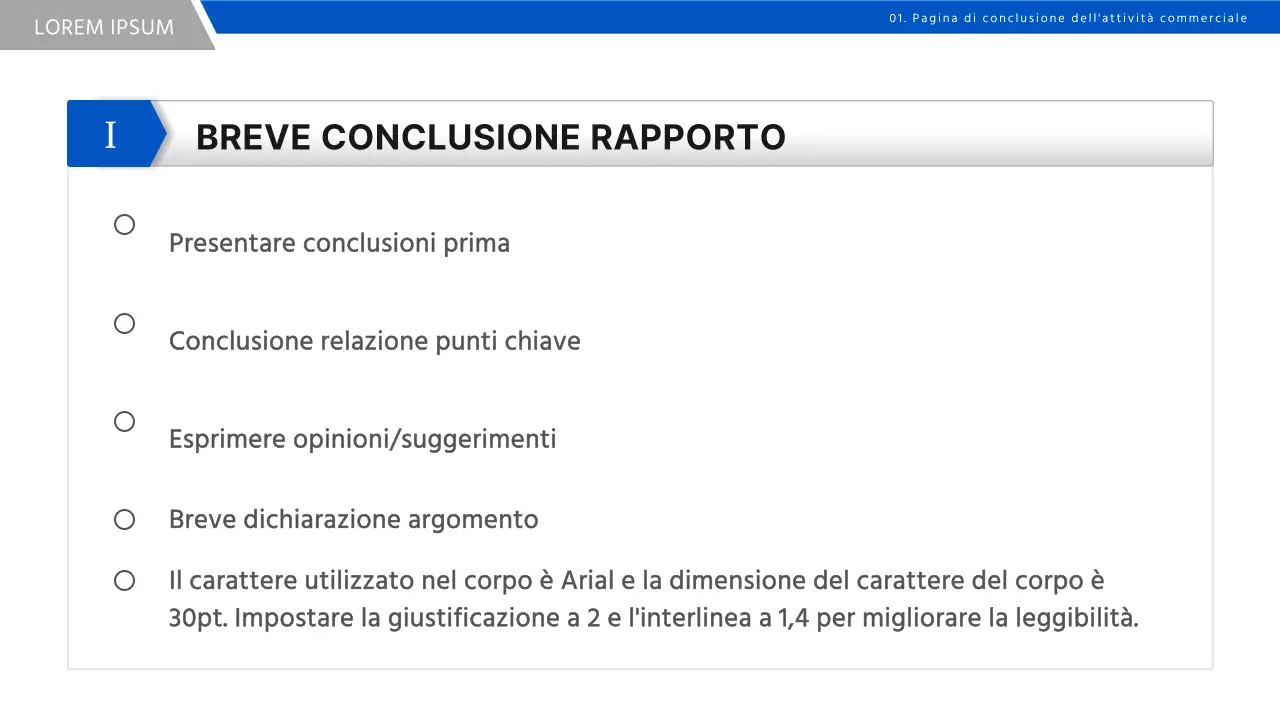 Un semplice rapporto sulla strategia aziendale in blu e nero
