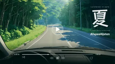 Minimalistische afspeellijst voor de zomer in groen en wit