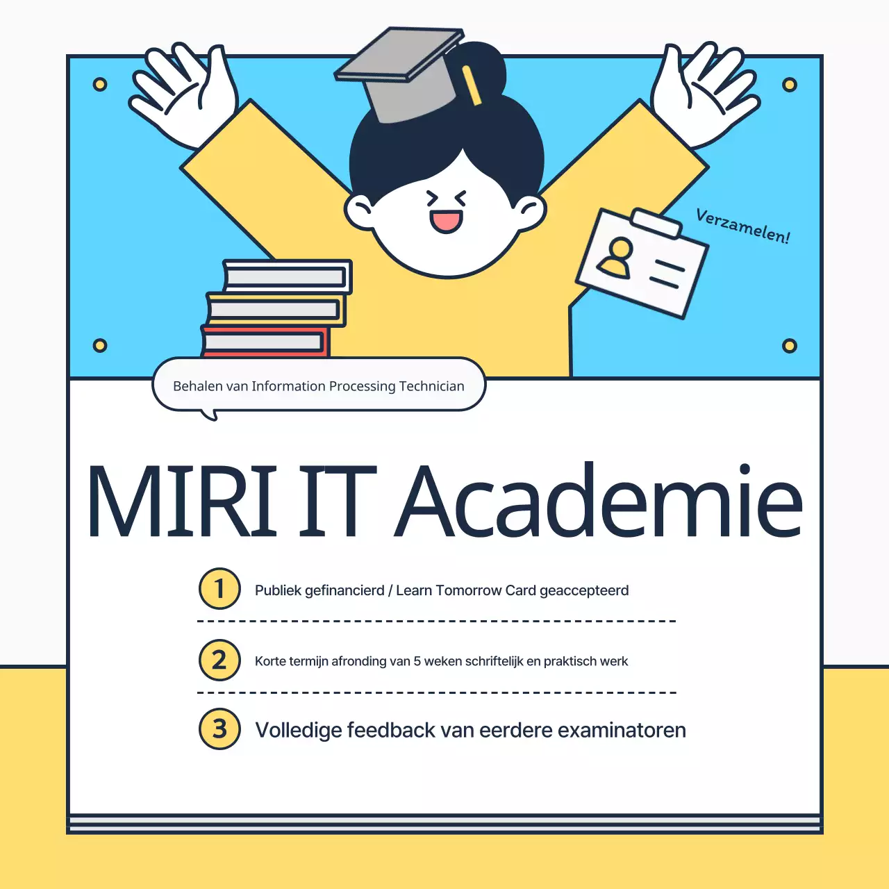 Over de gele en lichtblauwe certificering