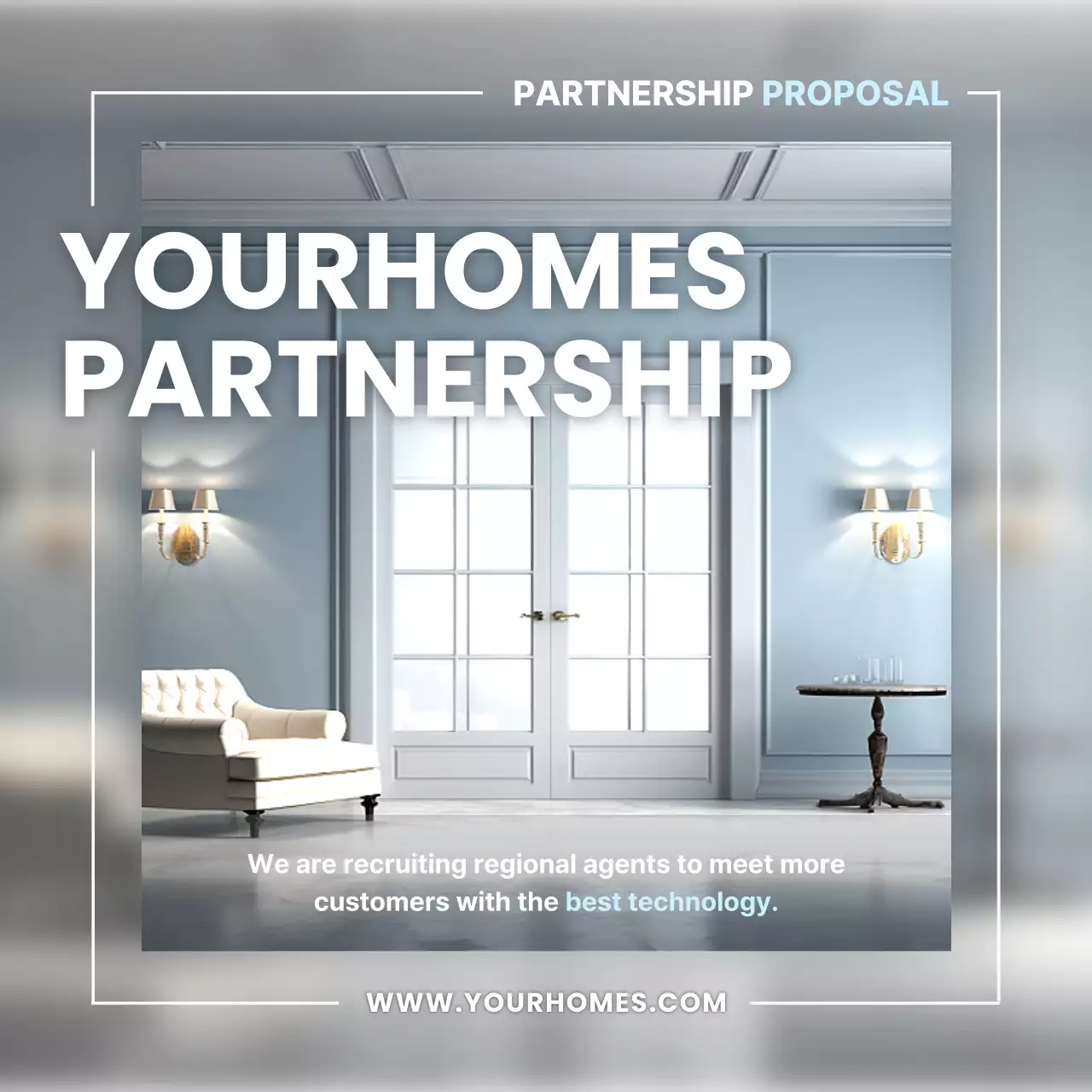 Grey Elegant Partnership Recruitment Social Media Post