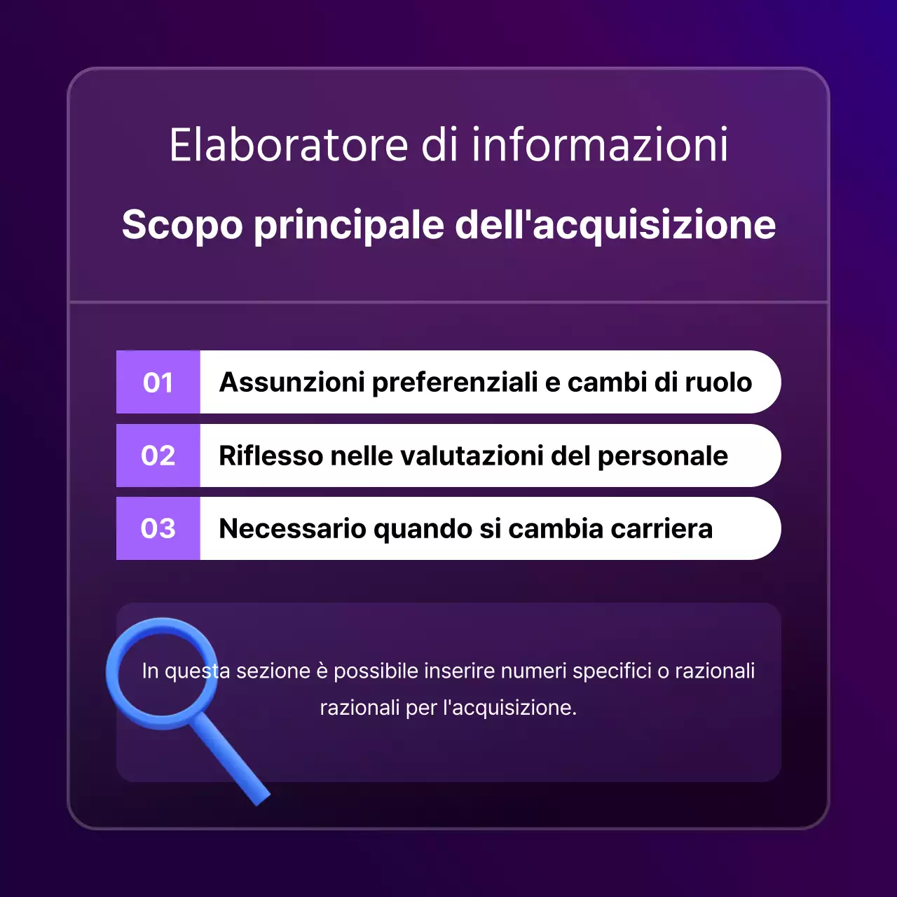Un semplice annuncio di qualificazione viola e nero