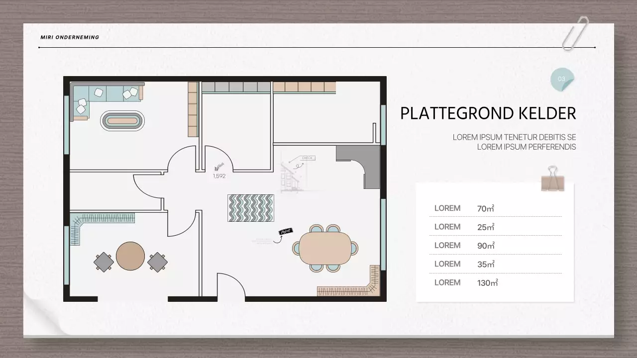 Modern architectuur- en blauwdrukrapport in beige en lichtblauw