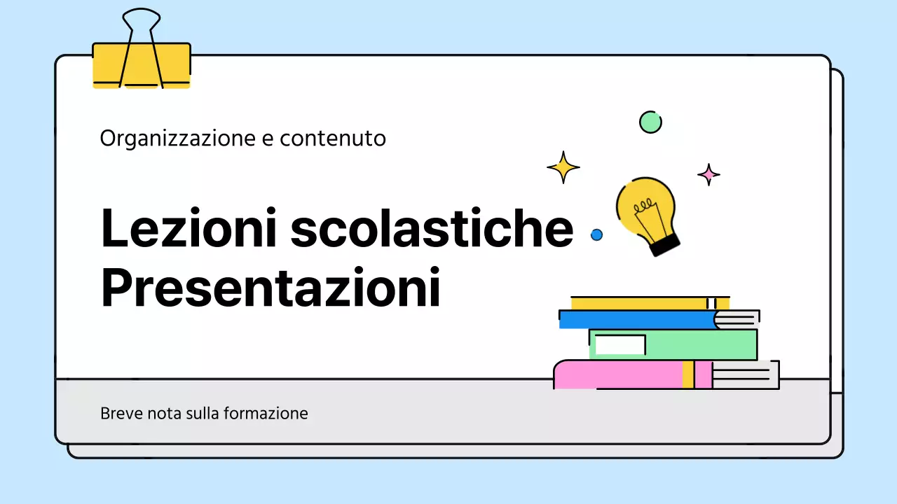 Simpatiche risorse scolastiche gialle e blu