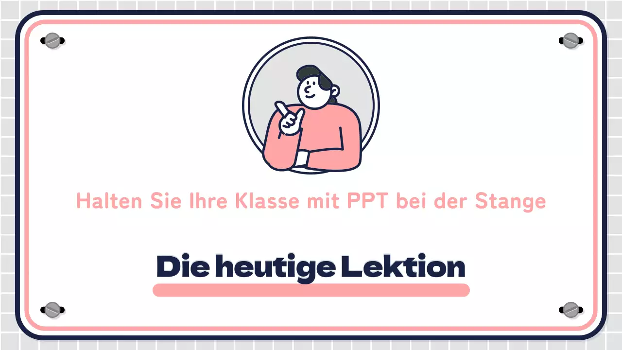 Unterrichtspläne für die Mittelstufe mit rosa und mintfarbenen Zeichen