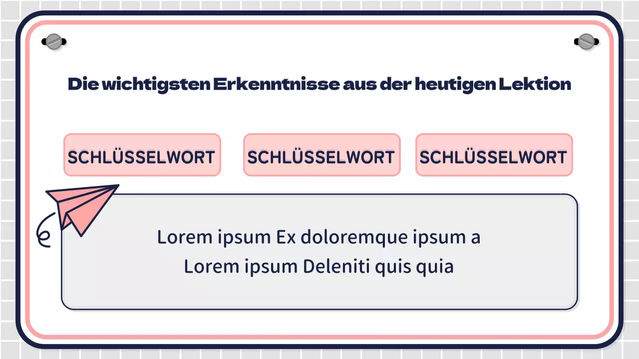 Unterrichtspläne für die Mittelstufe mit rosa und mintfarbenen Zeichen