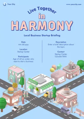 Blue Minimal Business Promotion Poster