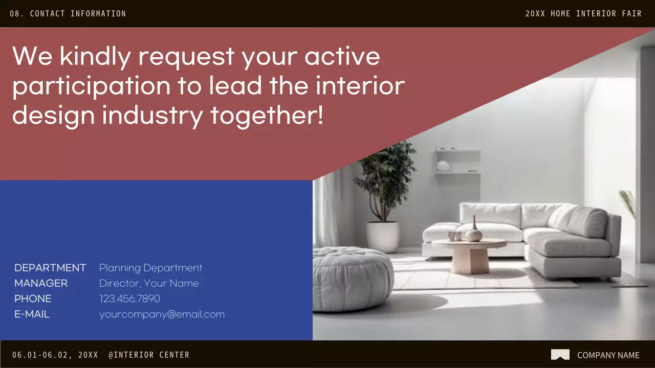 Blue Modern Interior Promotion Presentation