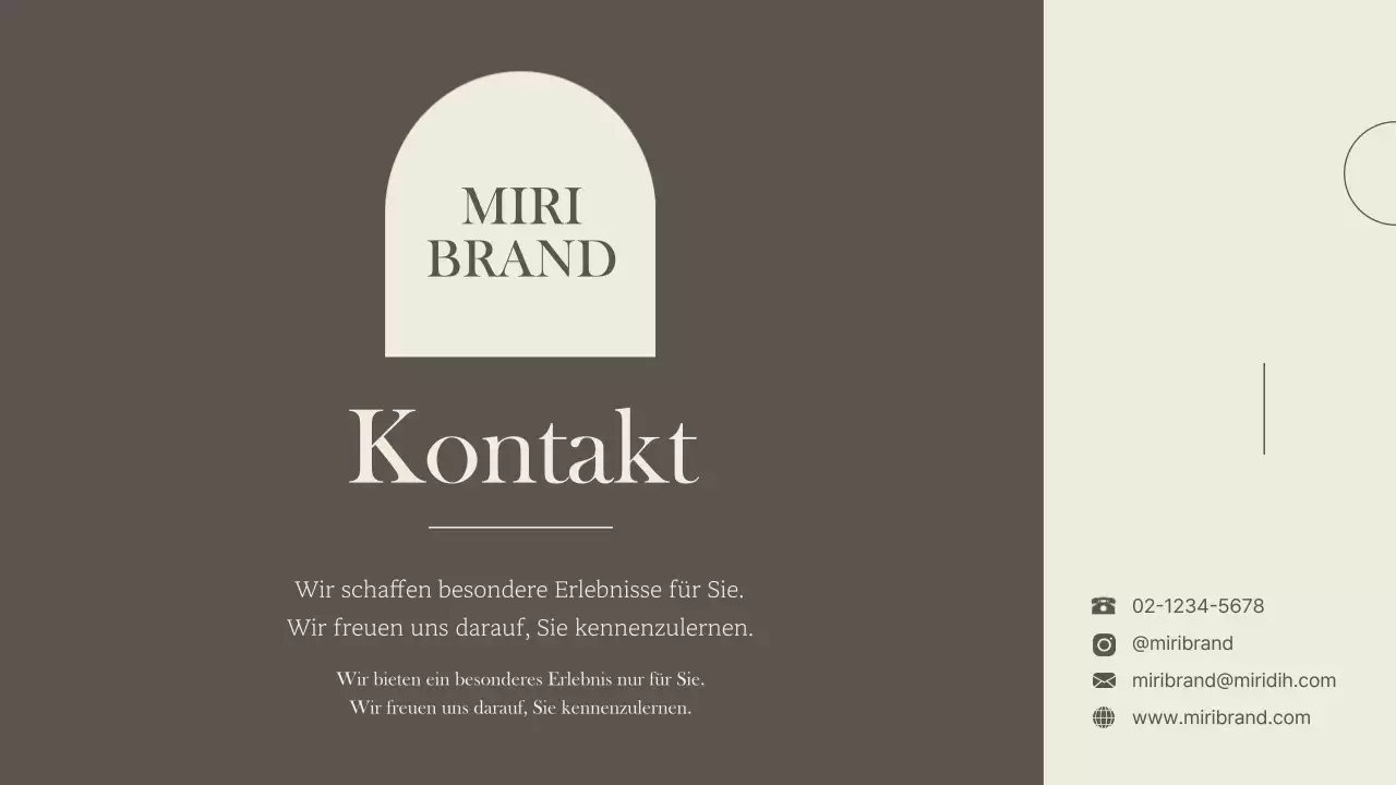 Eine luxuriöse Marke für kleine Unternehmen in Braun und Elfenbein