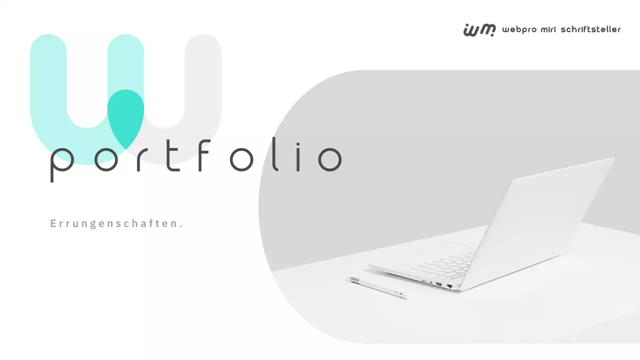 Ein einfaches Portfolio für freiberufliche Autoren in Weiß