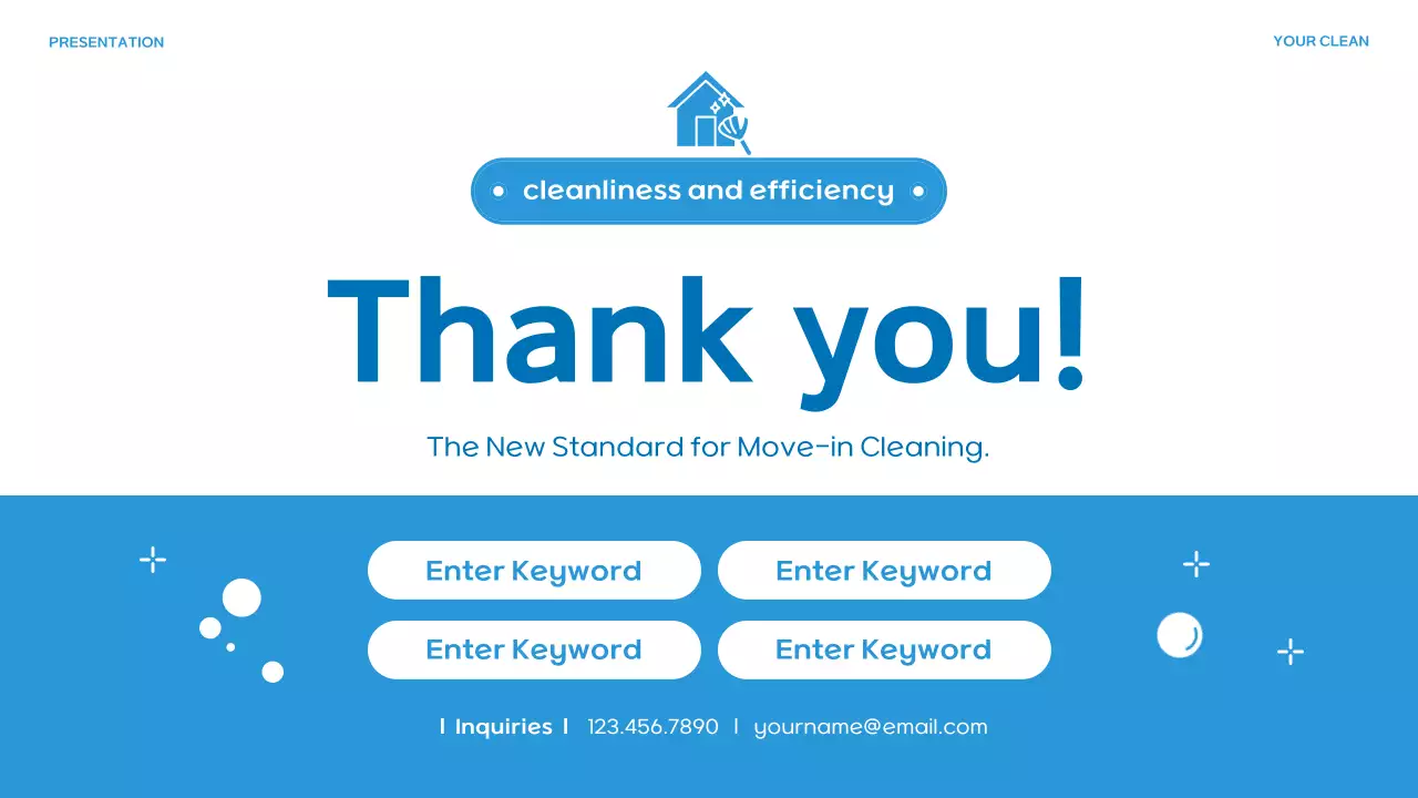 Blue Modern Cleaning Presentation
