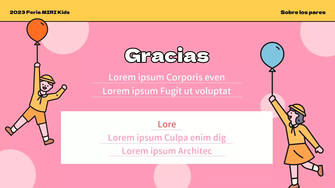 Promover la Feria Infantil Amarillo y Azul